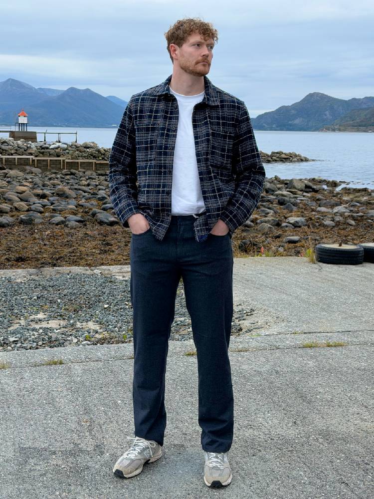Brushed check overshirt