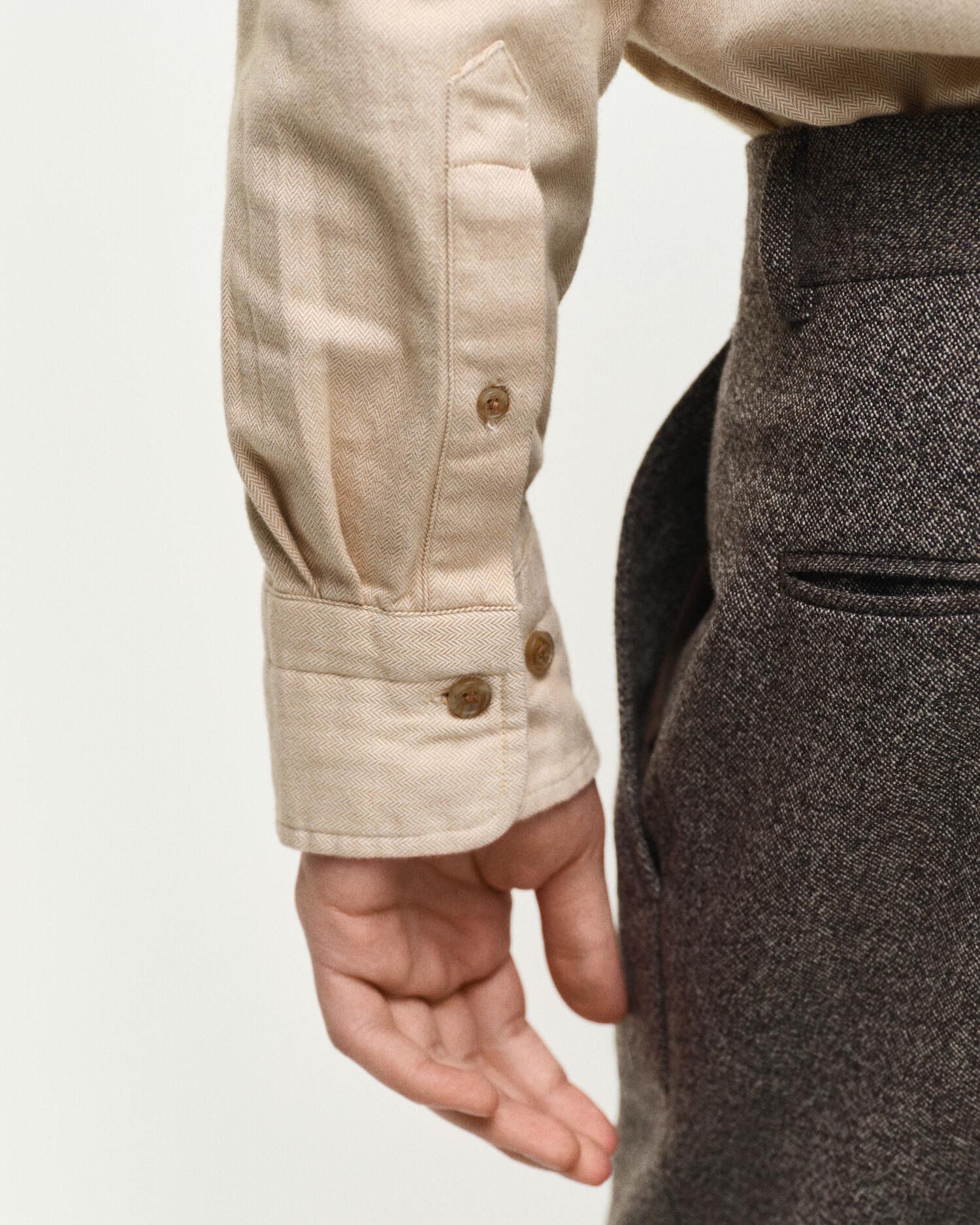 REG HERRINGBONE FLANNEL SHIRT
