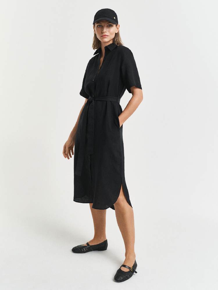REG LINEN SS SHIRT DRESS