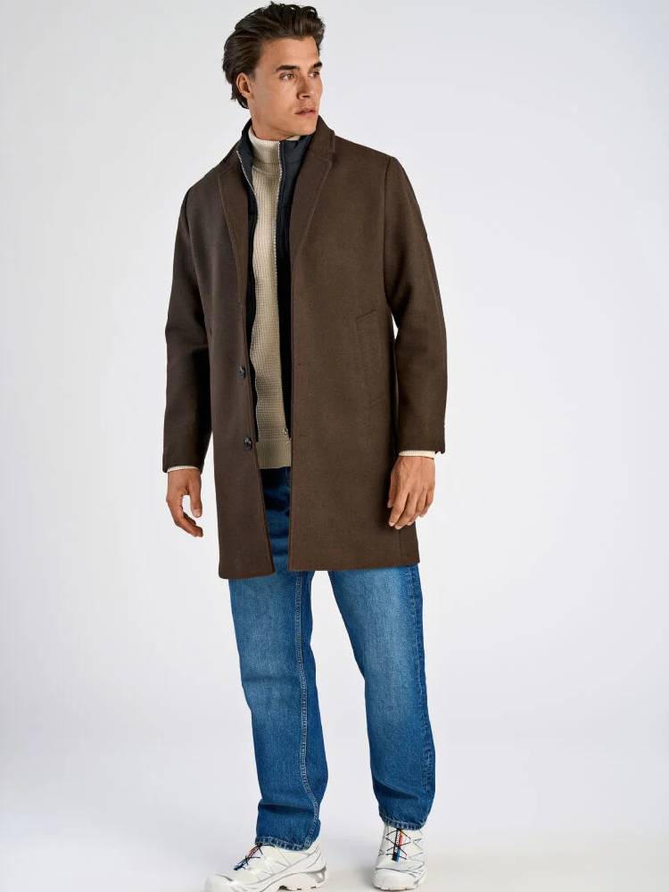 Detachable Collar Lapel Coat