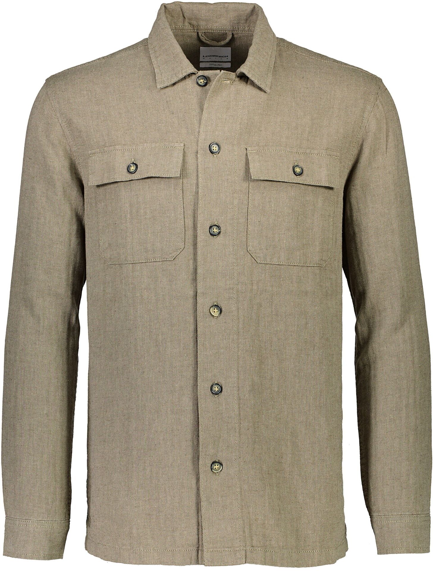 Linen blend overshirt L/S