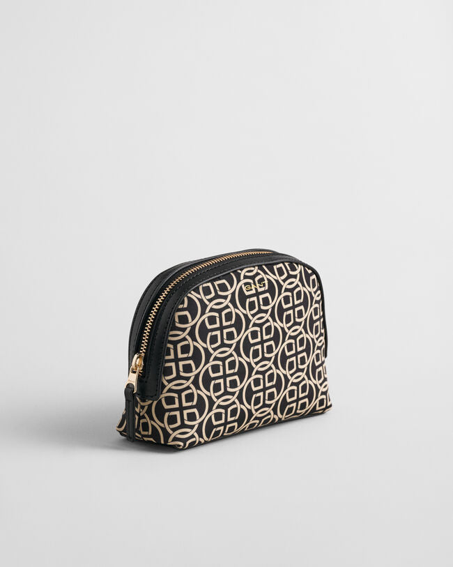 G PATTERN FABRIC MAKE UP BAG