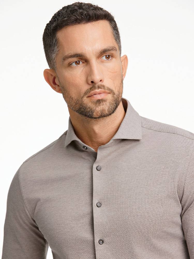 Piqué knitted shirt L/S