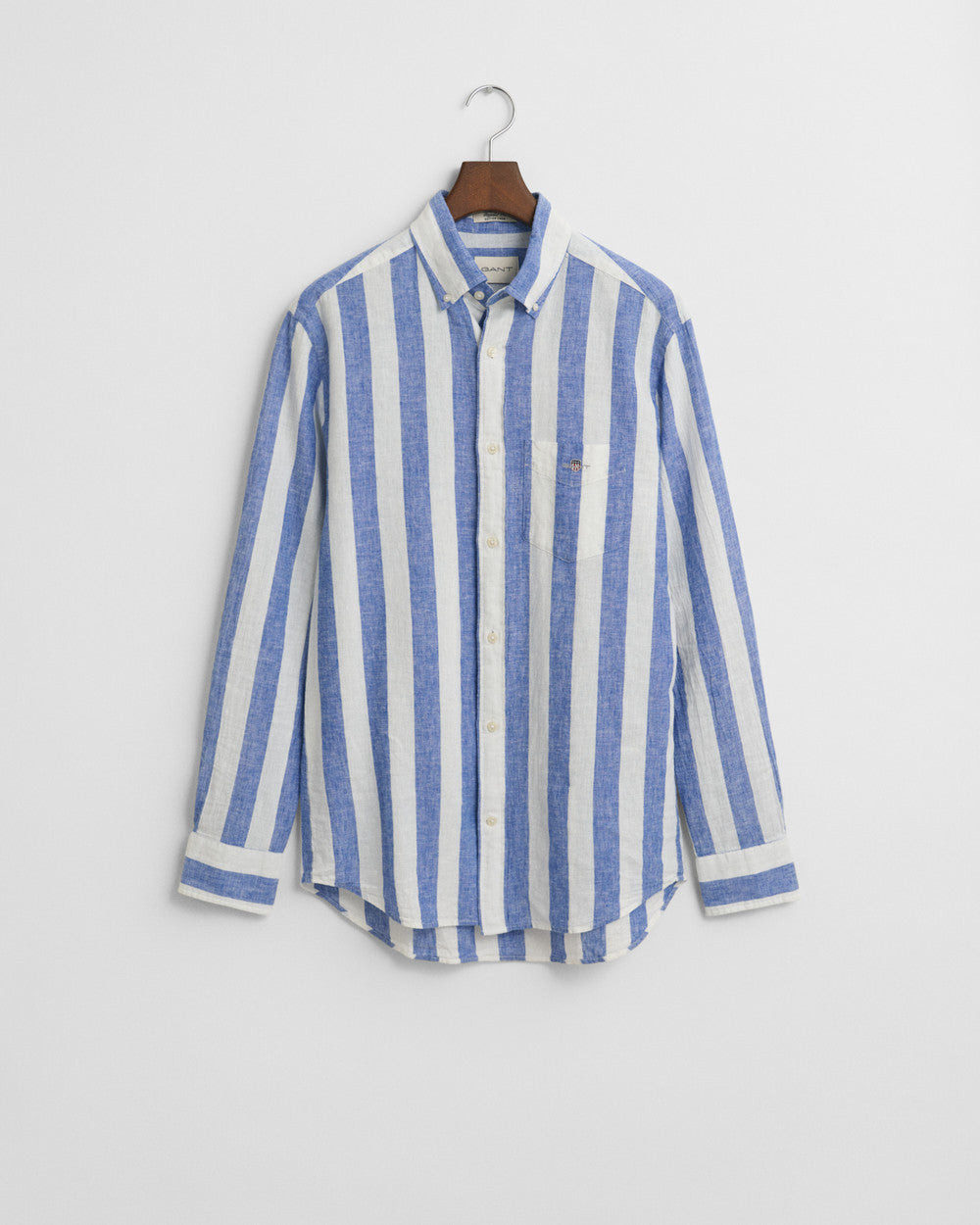 REG COTTON LINEN BOLD STRIPE SHIRT