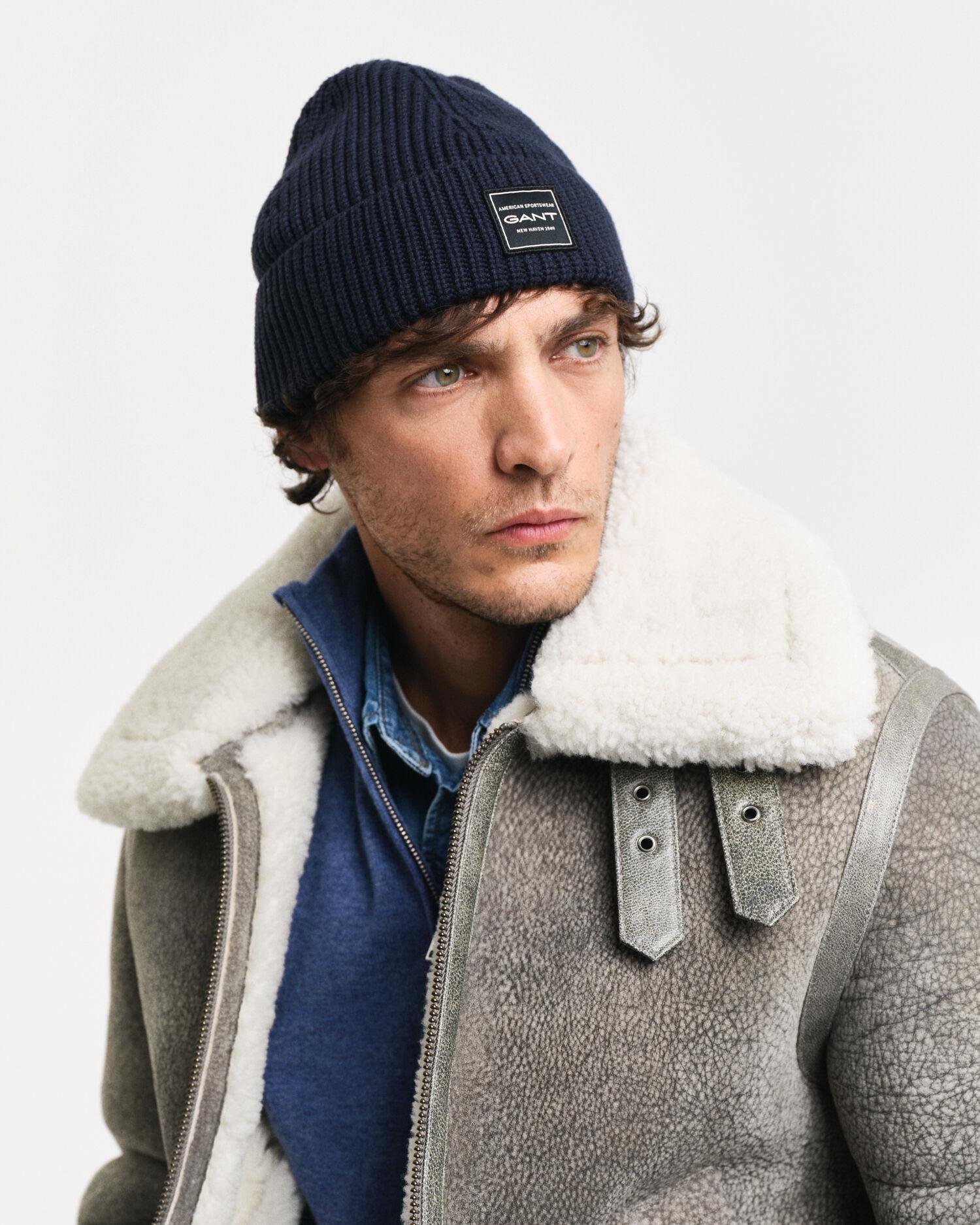 COTTON RIBBED BEANIE