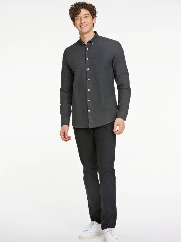 Mélange brushed shirt L/S