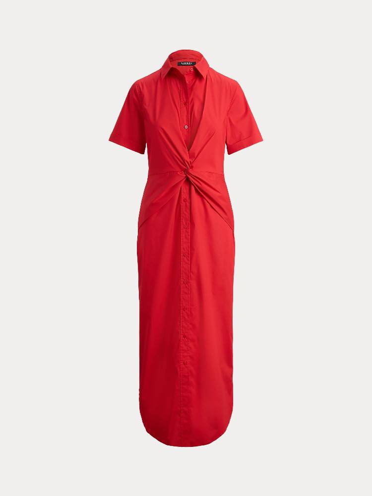 WOVEN-SHIRT DRESS-DRESSES