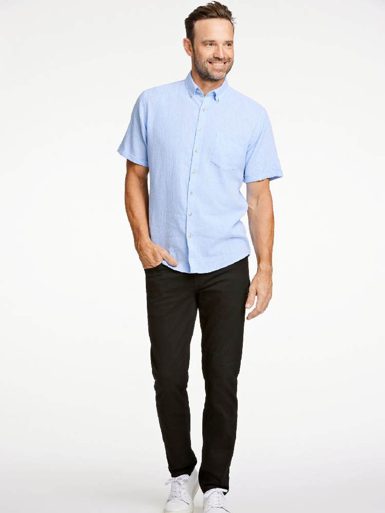 Cotton/linen shirt S/S