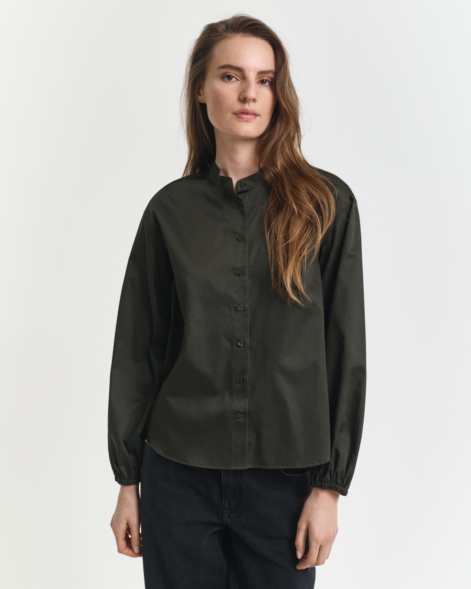 REG COTTON SATIN BLOUSE