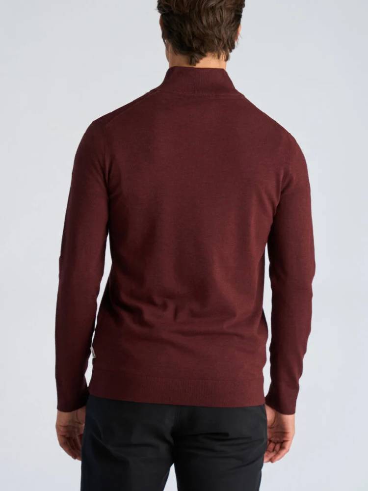 Soft Viscose Blend Half Zip Sweater
