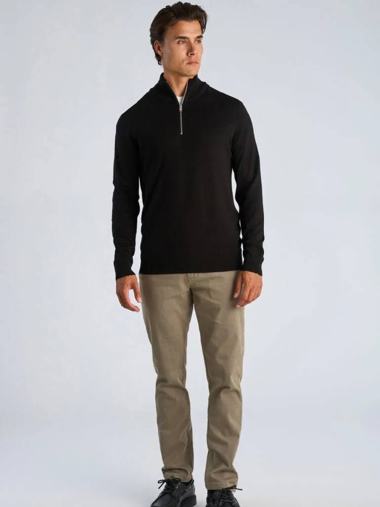 Soft Viscose Blend Half Zip Sweater