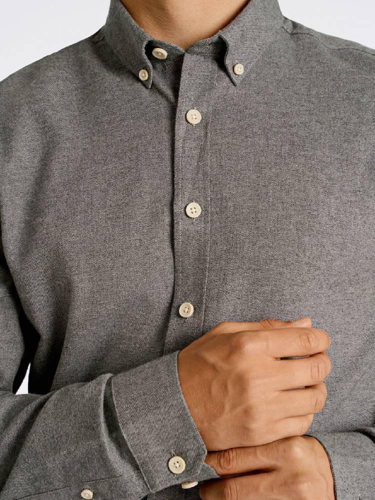 Mélange brushed shirt L/S