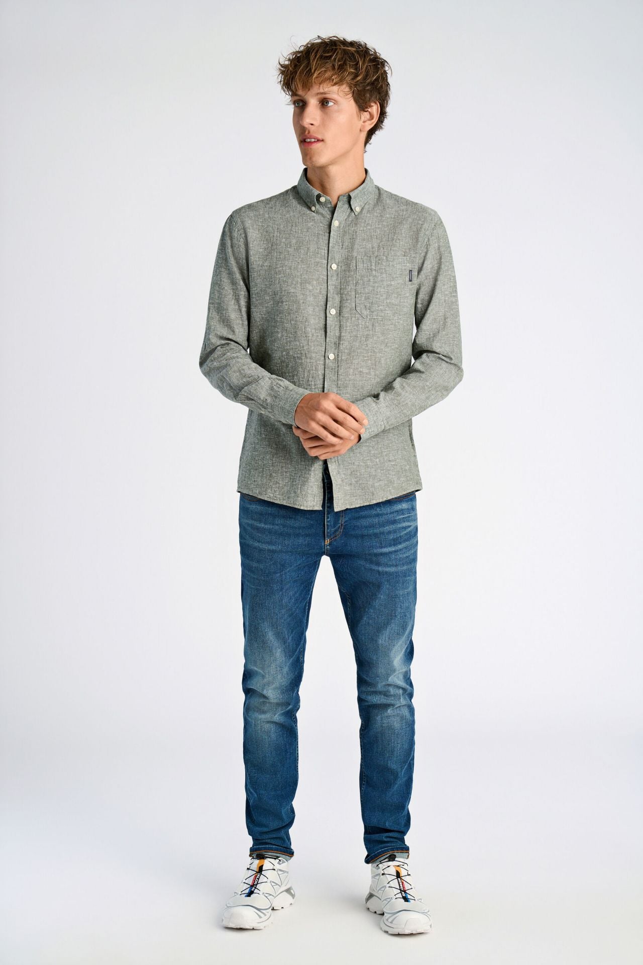 Cotton/linen shirt L/S