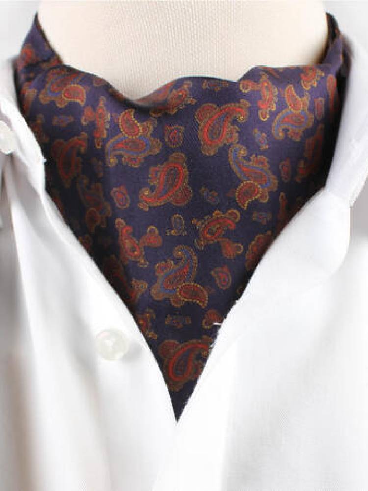 Printed 100% silk Ascot