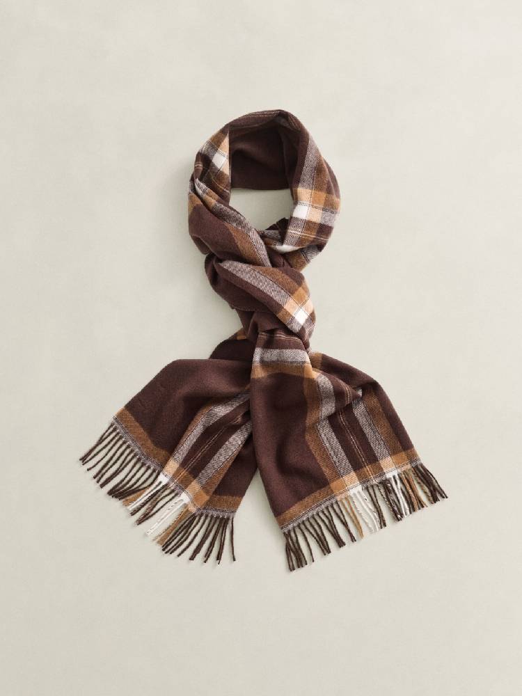 Tartan Check Wool Scarf