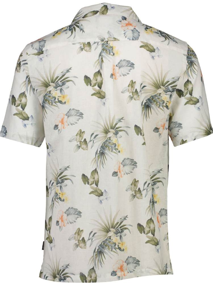 Linen blend AOP S/S shirt