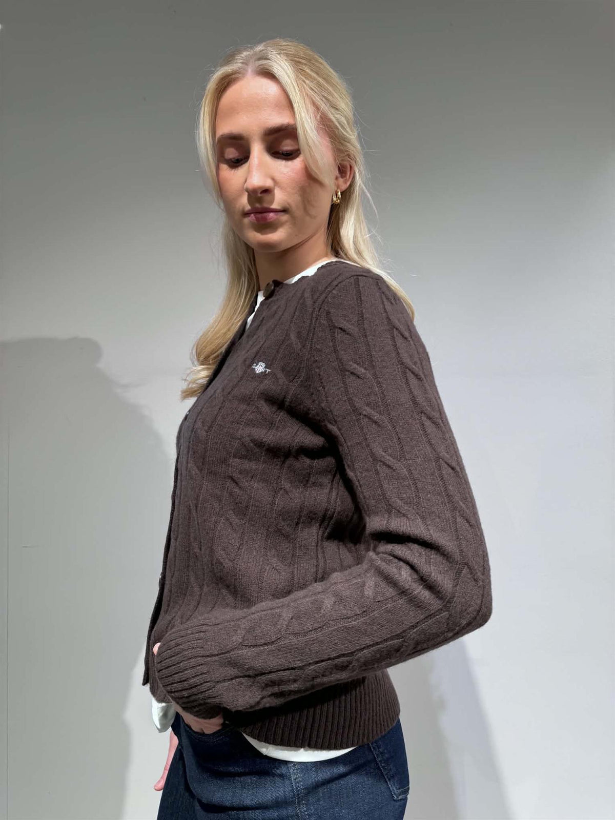 Lambswool Cable Knit Cardigan