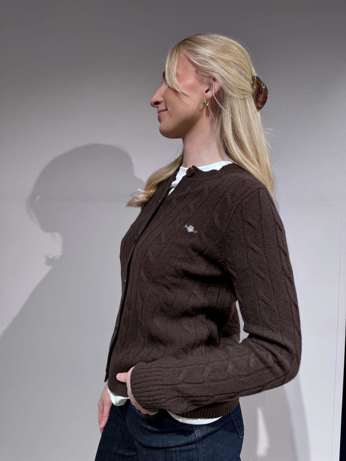 Lambswool Cable Knit Cardigan