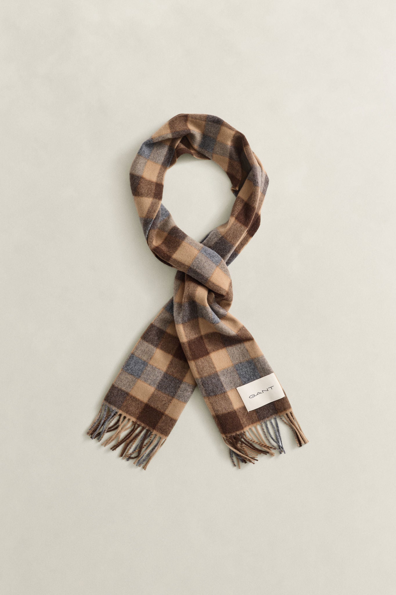 Checked Wool Scarf