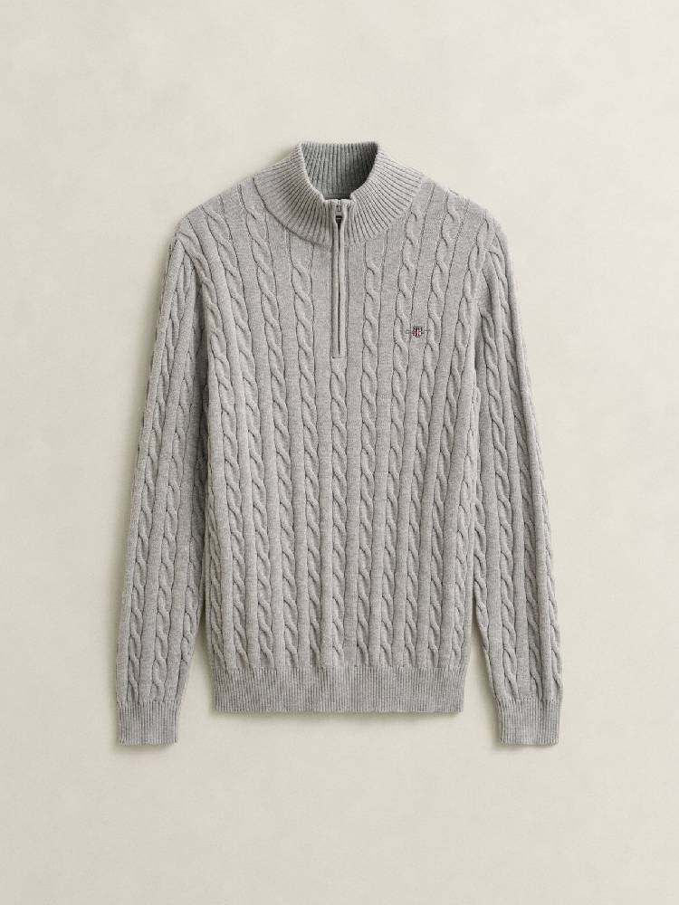 Cable Knit Half-Zip Sweater