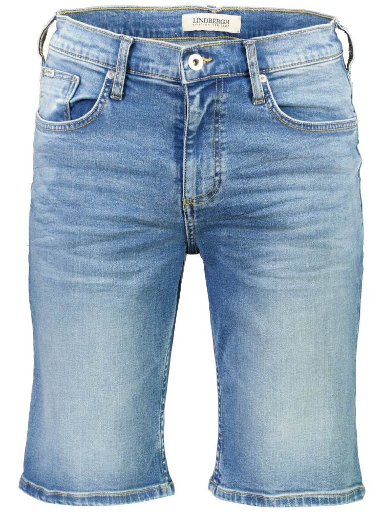 Stretch denim shorts