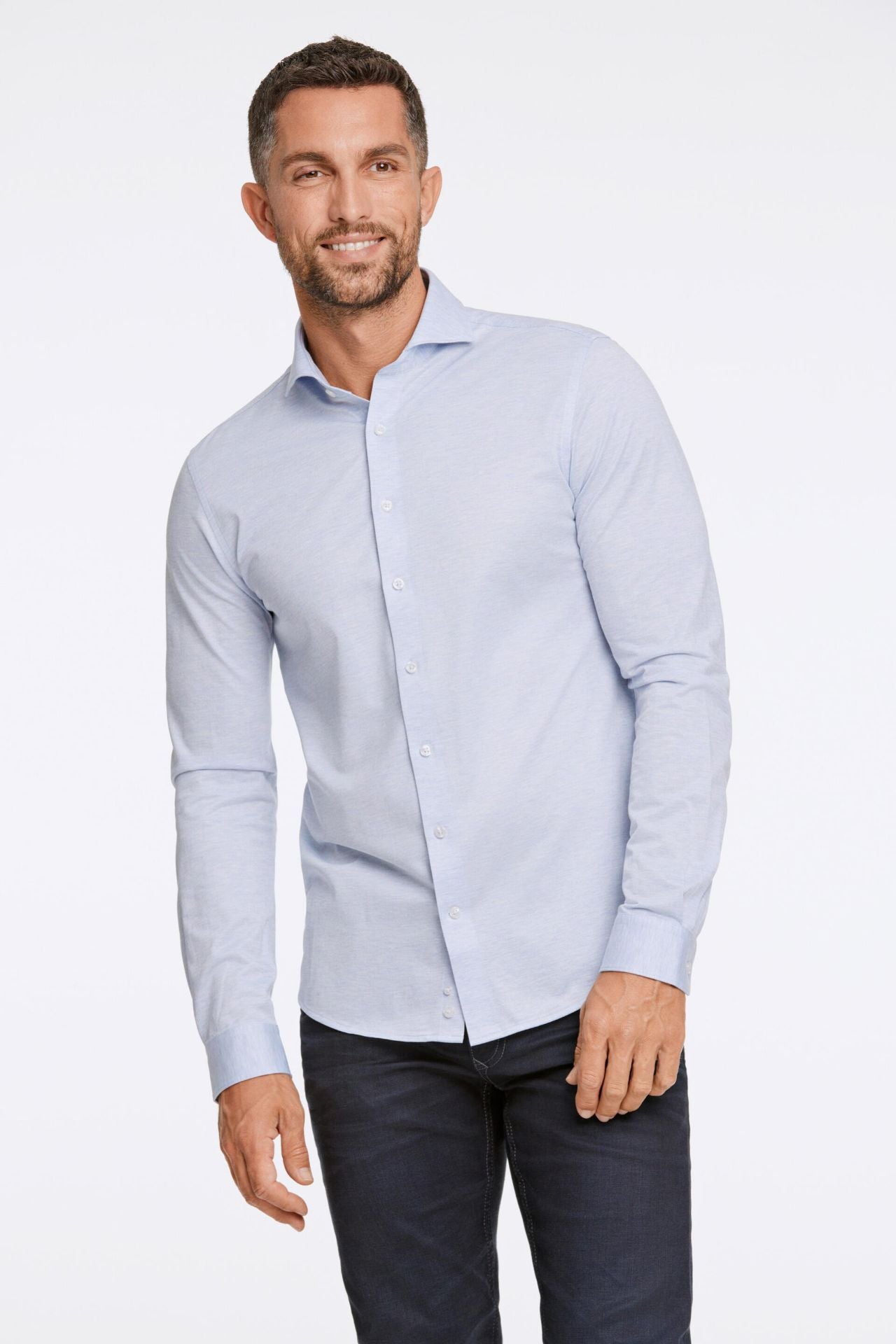 Knitted piqué shirt L/S