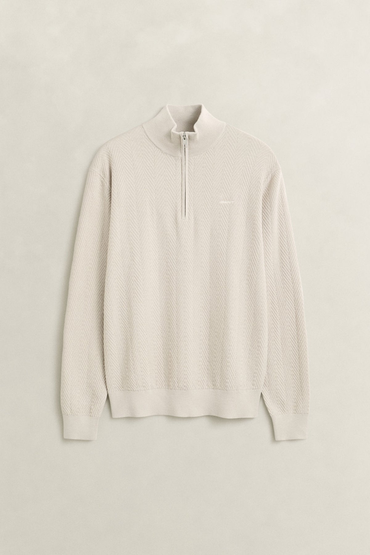 Herringbone Texture Half Zip