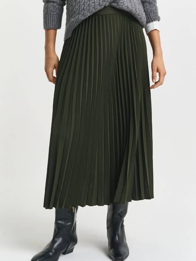 MIDI PLEATED SKIRT