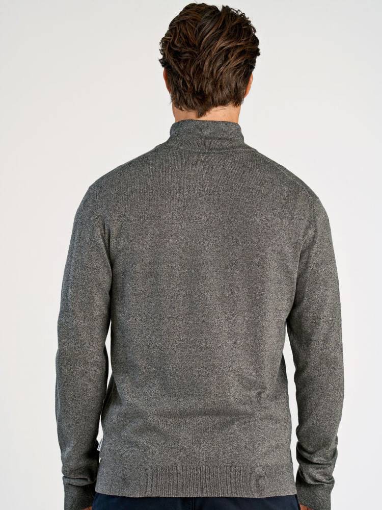 Ecovero half zip L/S knit