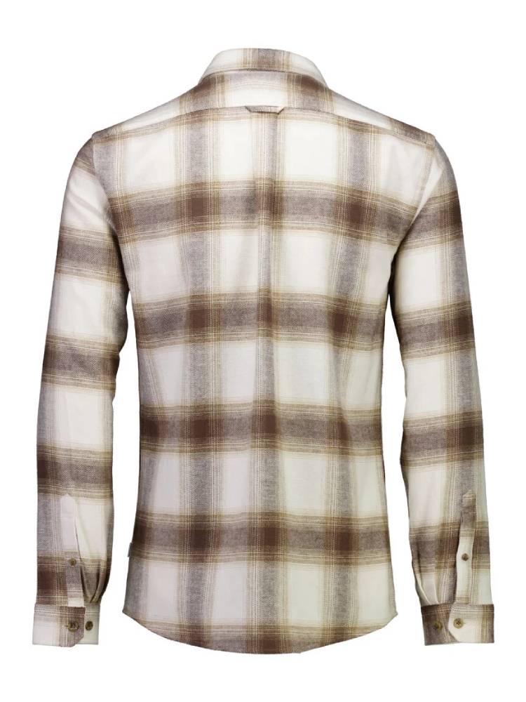Heavy checked twill shirt