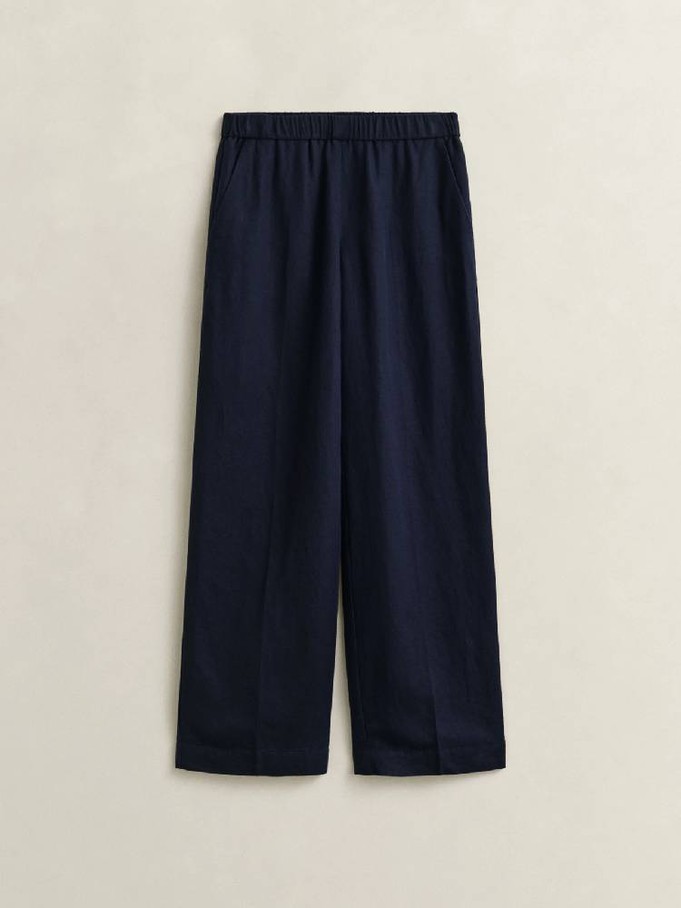 Linen Blend Pull On Pants