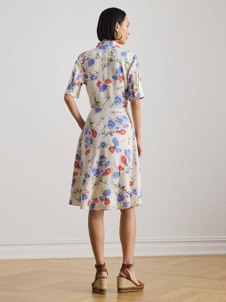 WOVEN-SHIRT DRESS-DRESSES
