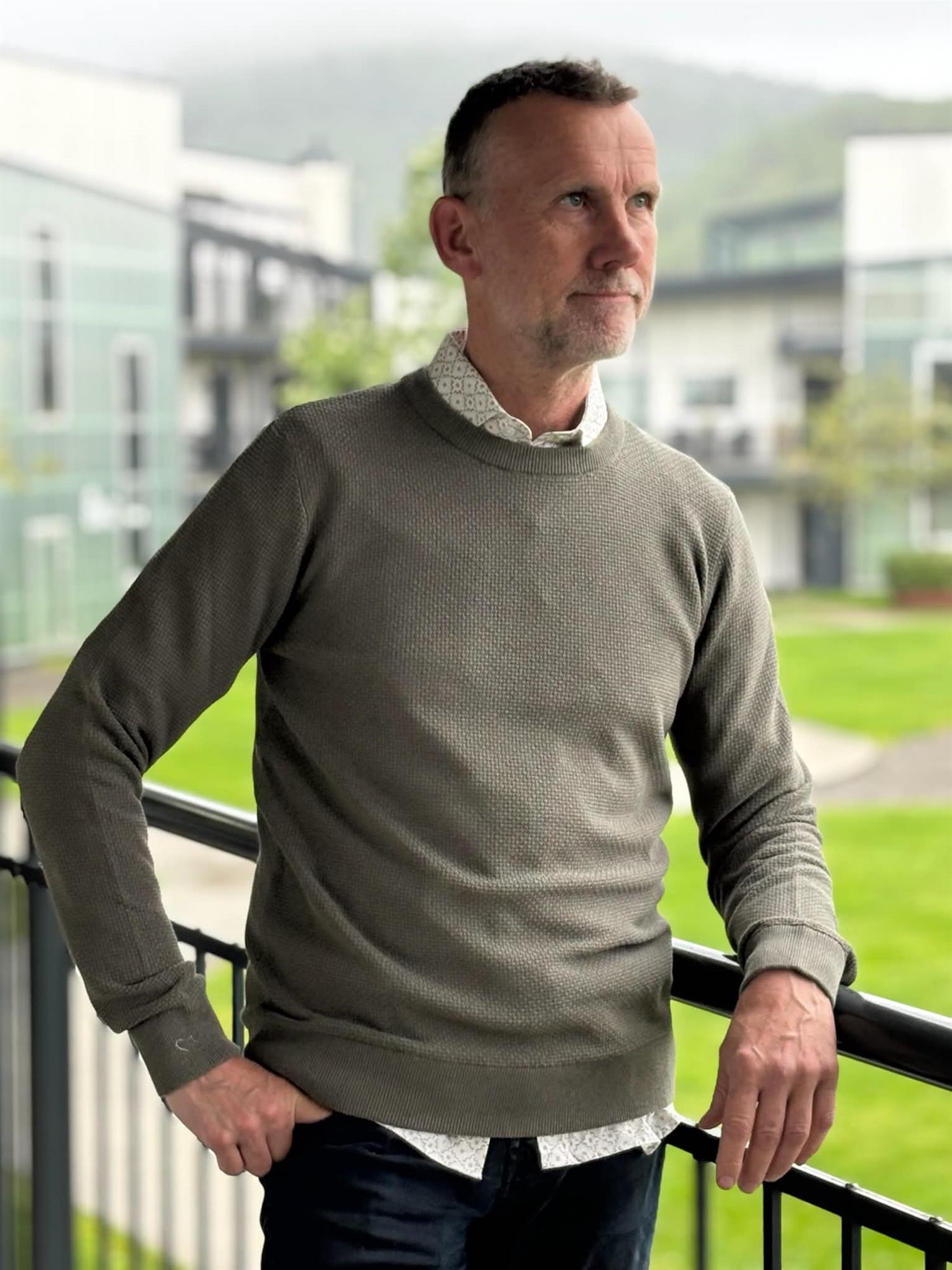 Recycle structure knit jumper