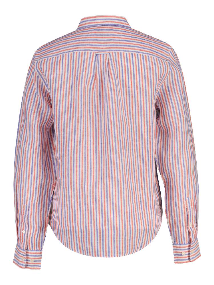 Reg Striped Linen Ls Shirt