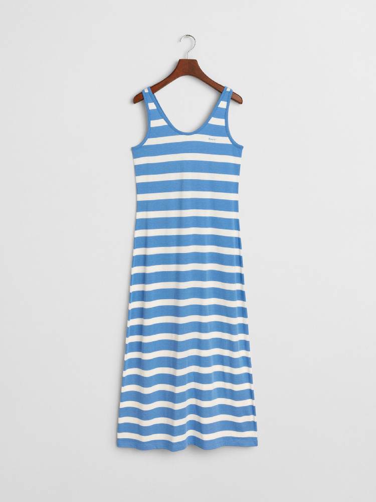 STRIPED TANK TOP JERSEY MIDI DRESS