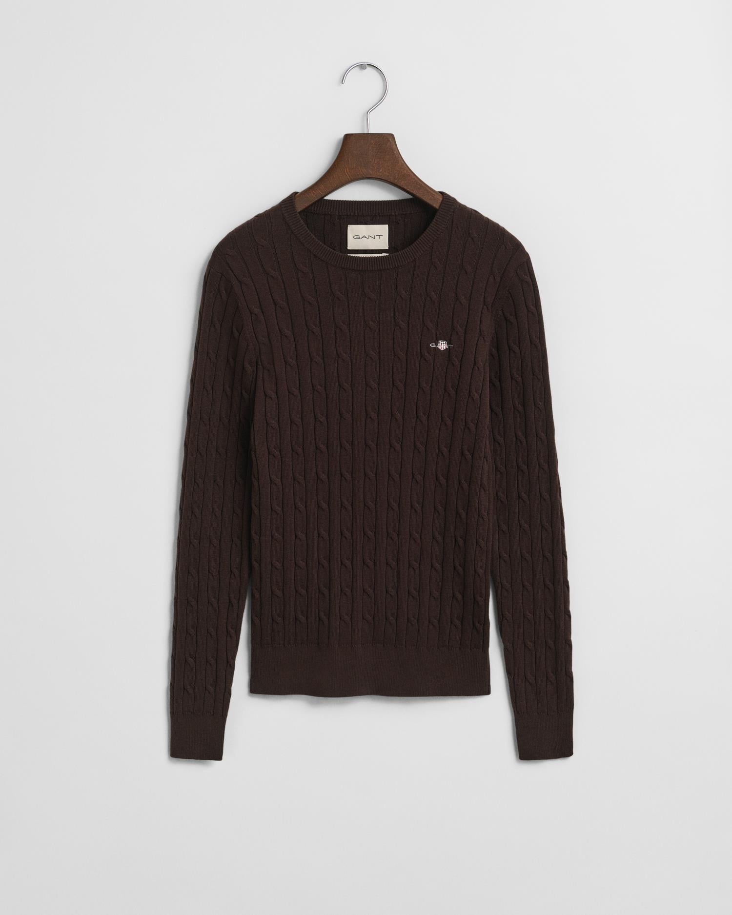 Stretch Cotton Cable C-Neck