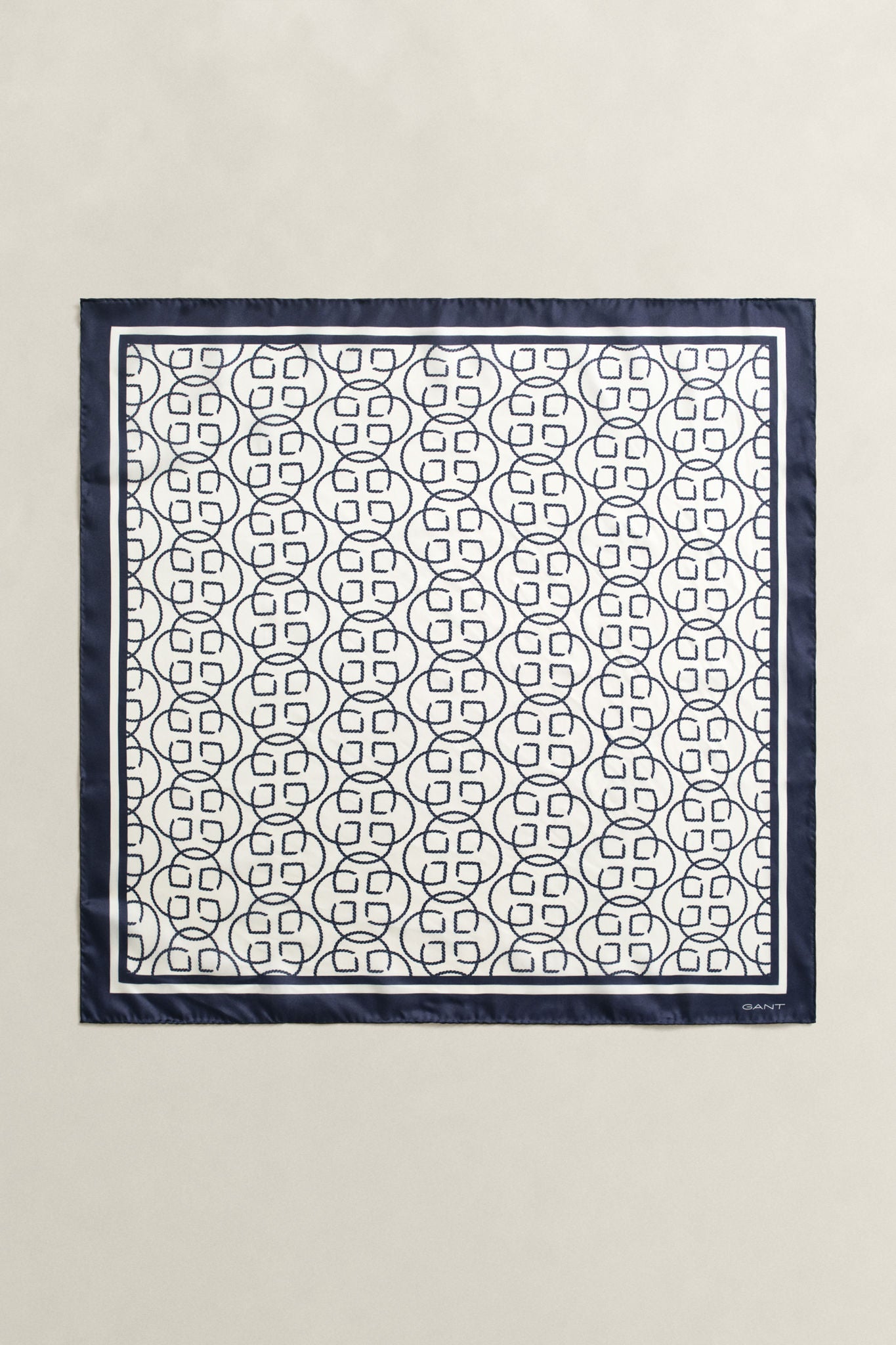 Monogram Print Silk Scarf