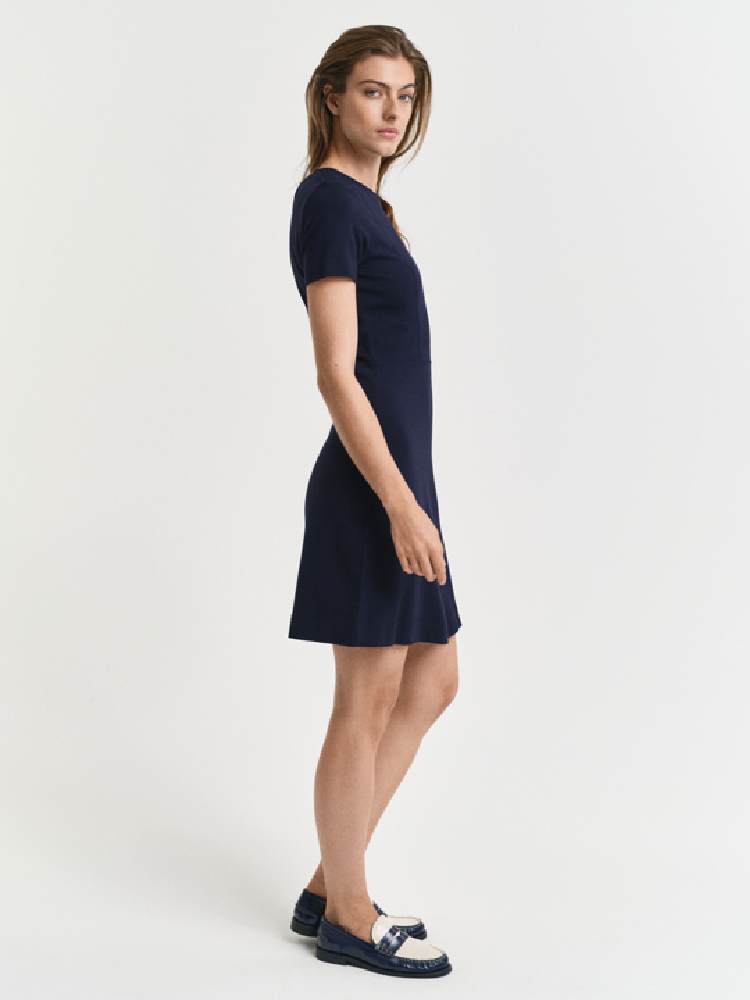 FIT AND FLARE SS JERSEY DRESS