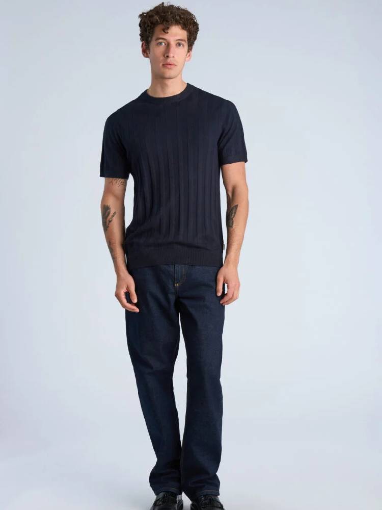Knitted crew neck t-shirt