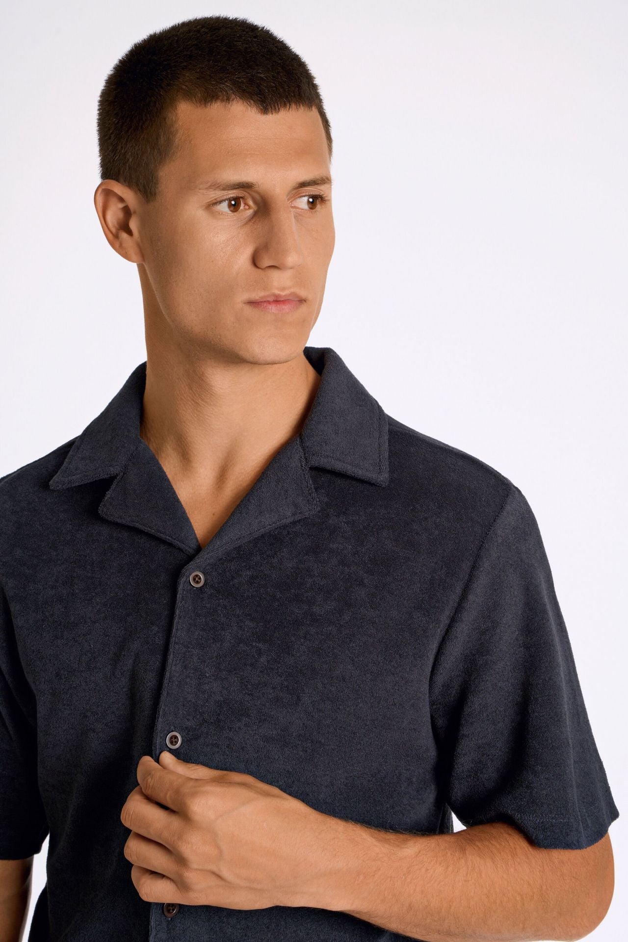 Relaxed fit towel shirt S/S