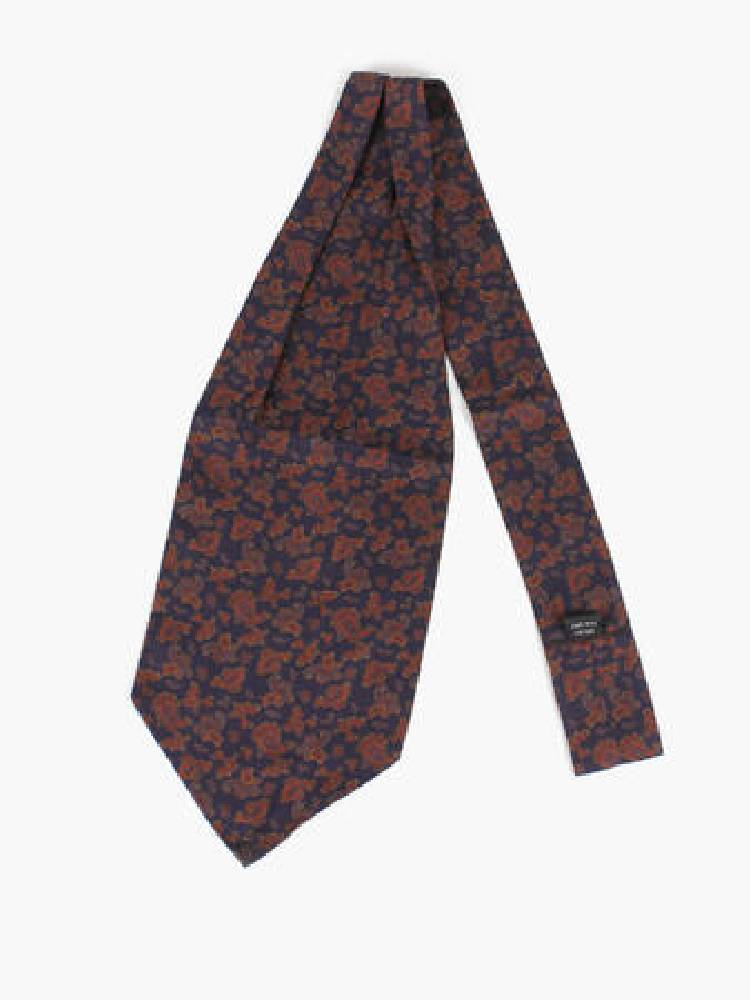 Printed 100% silk Ascot