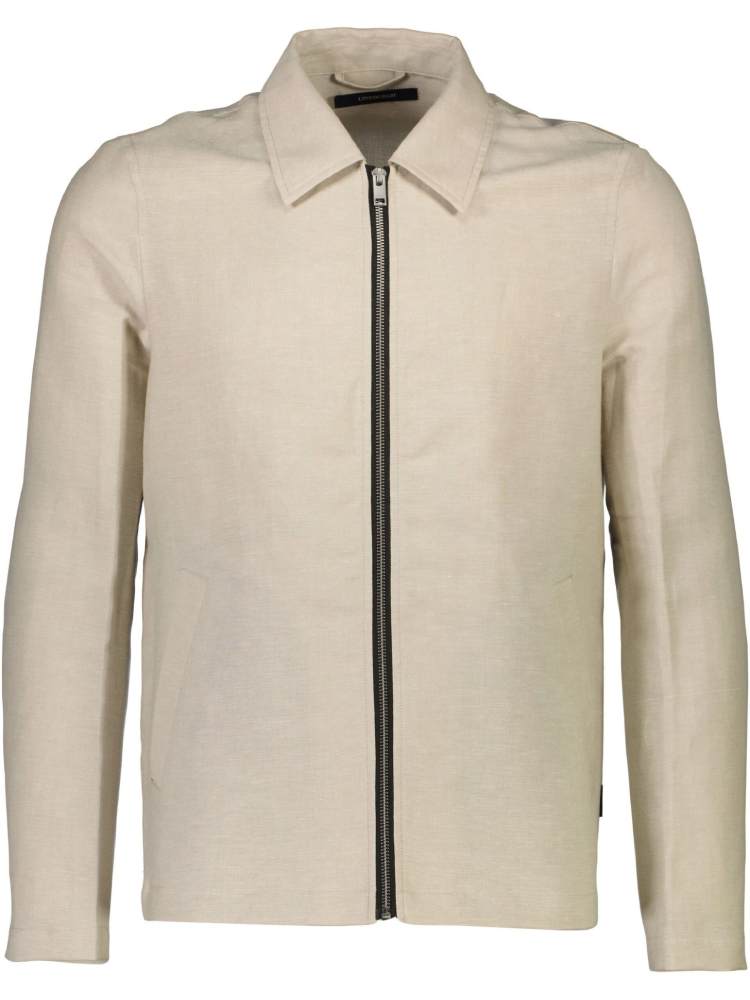 Linen blend blouson