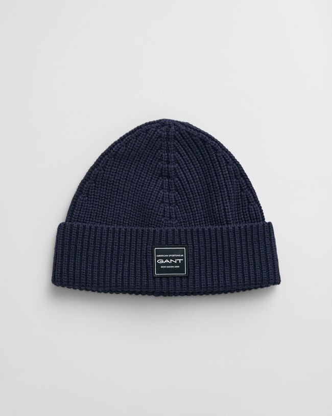 COTTON RIBBED BEANIE