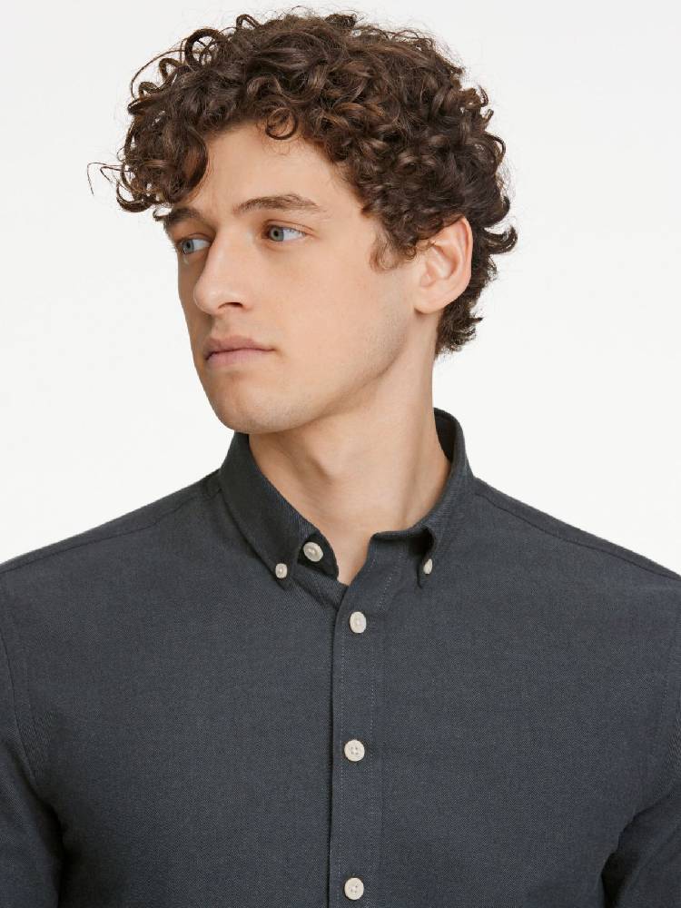 Mélange brushed shirt L/S