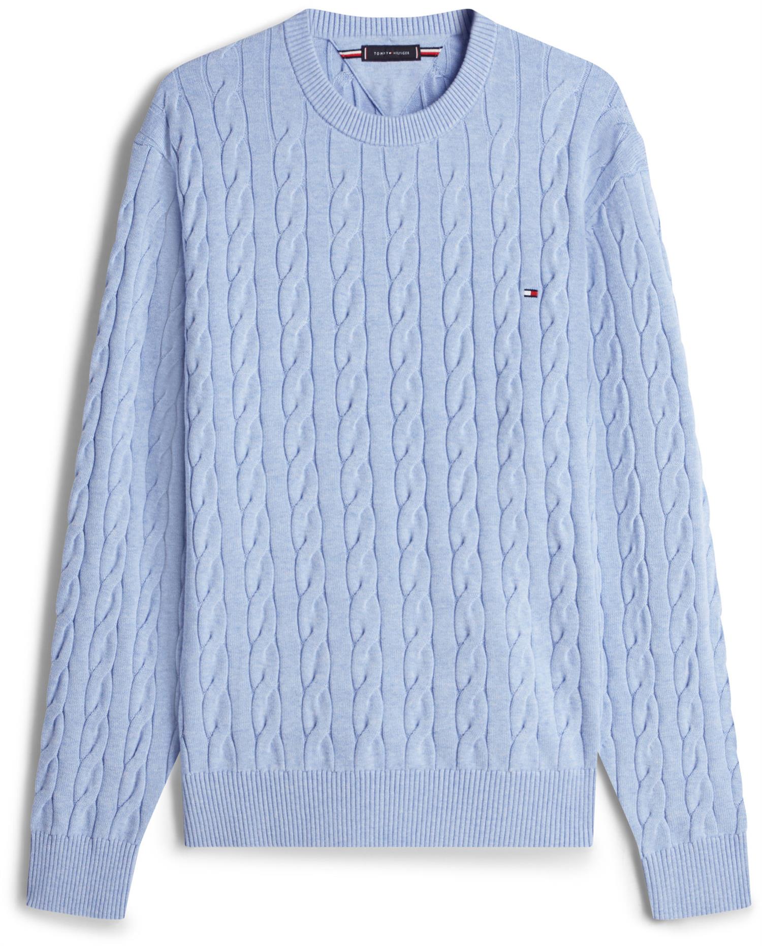 Classic Cotton Cable Crew Neck
