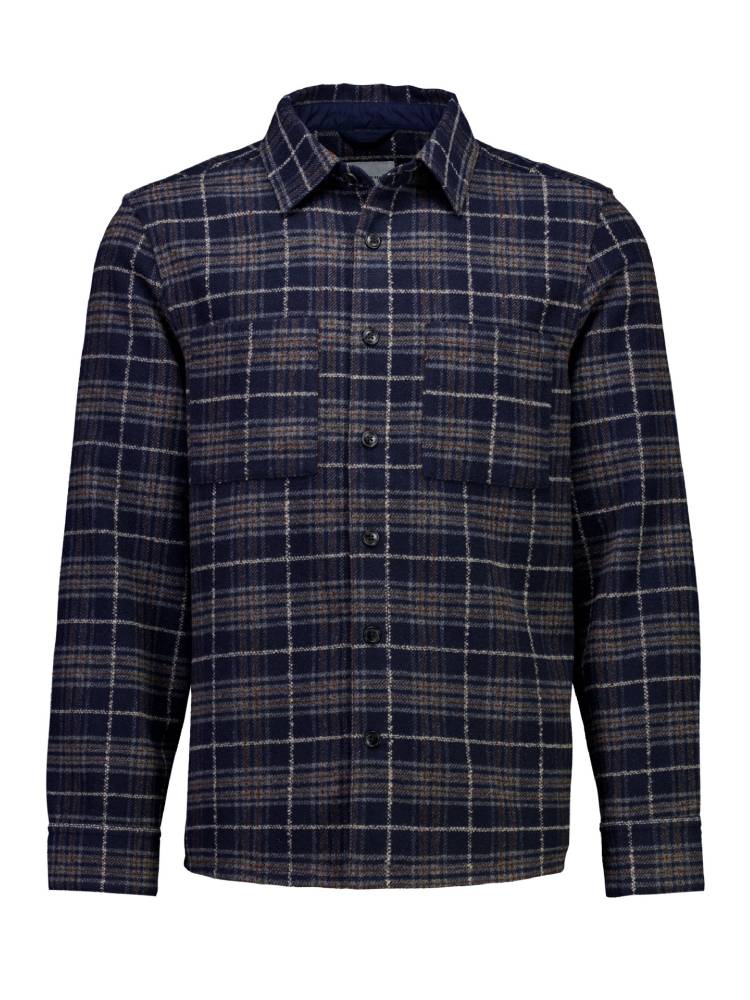 Brushed check overshirt