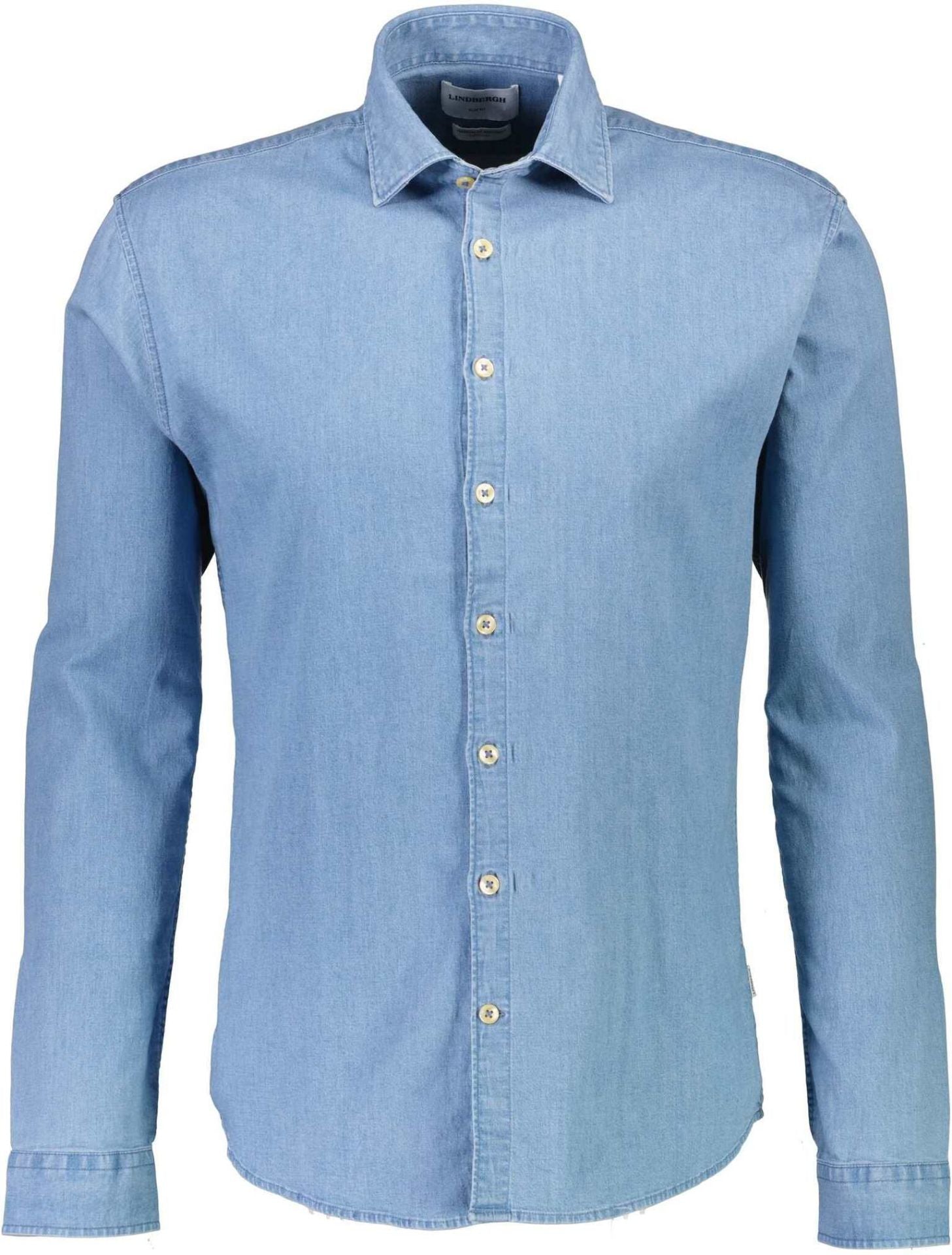Soft indigo stretch shirt L/S