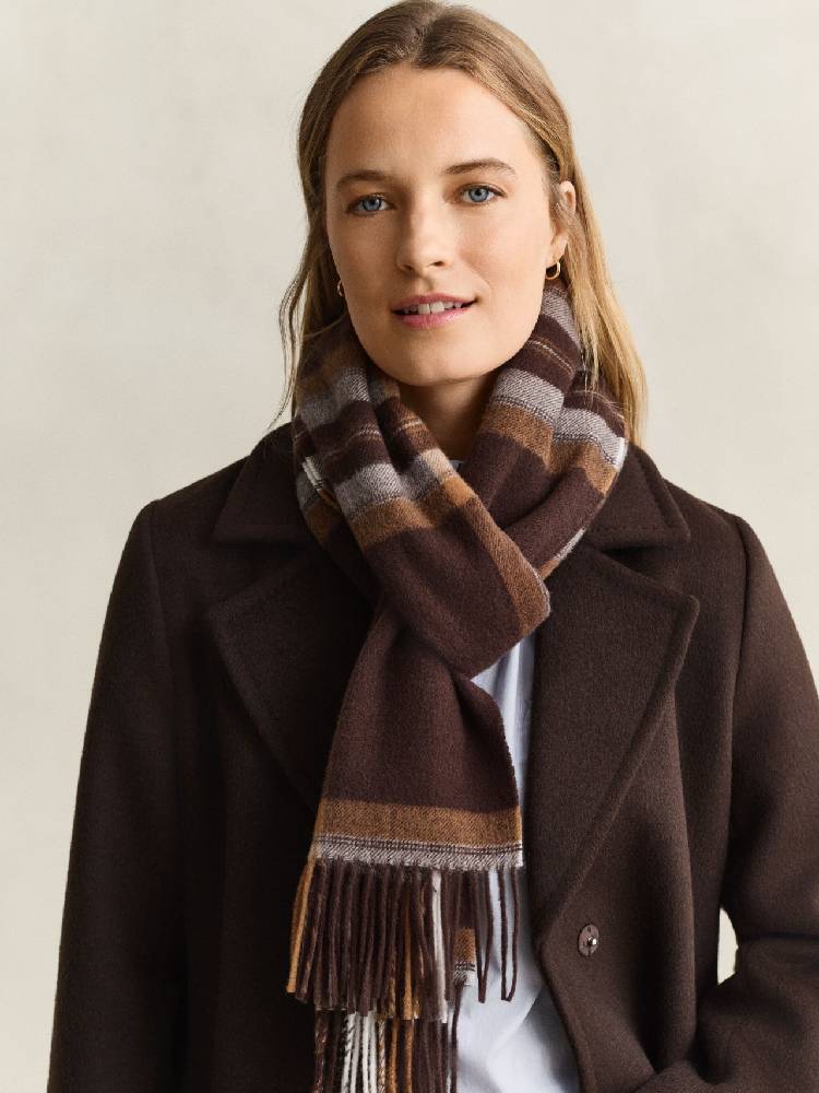 Tartan Check Wool Scarf