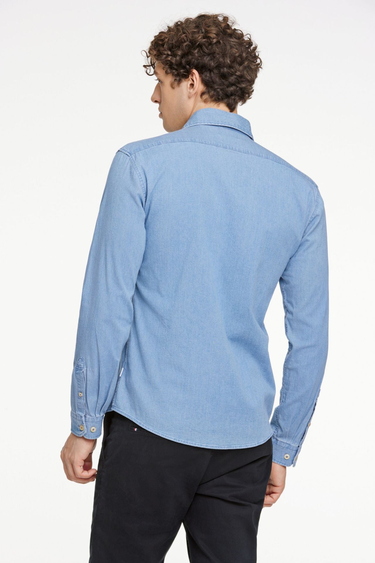 Soft indigo stretch shirt L/S