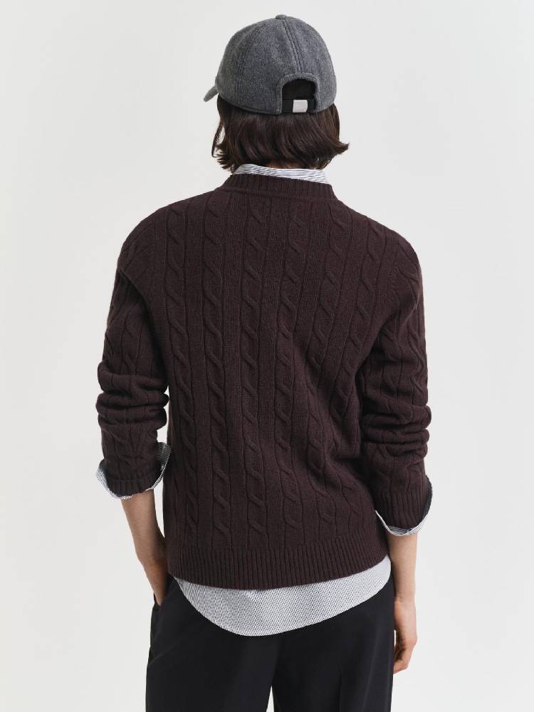LAMBSWOOL CABLE C-NECK
